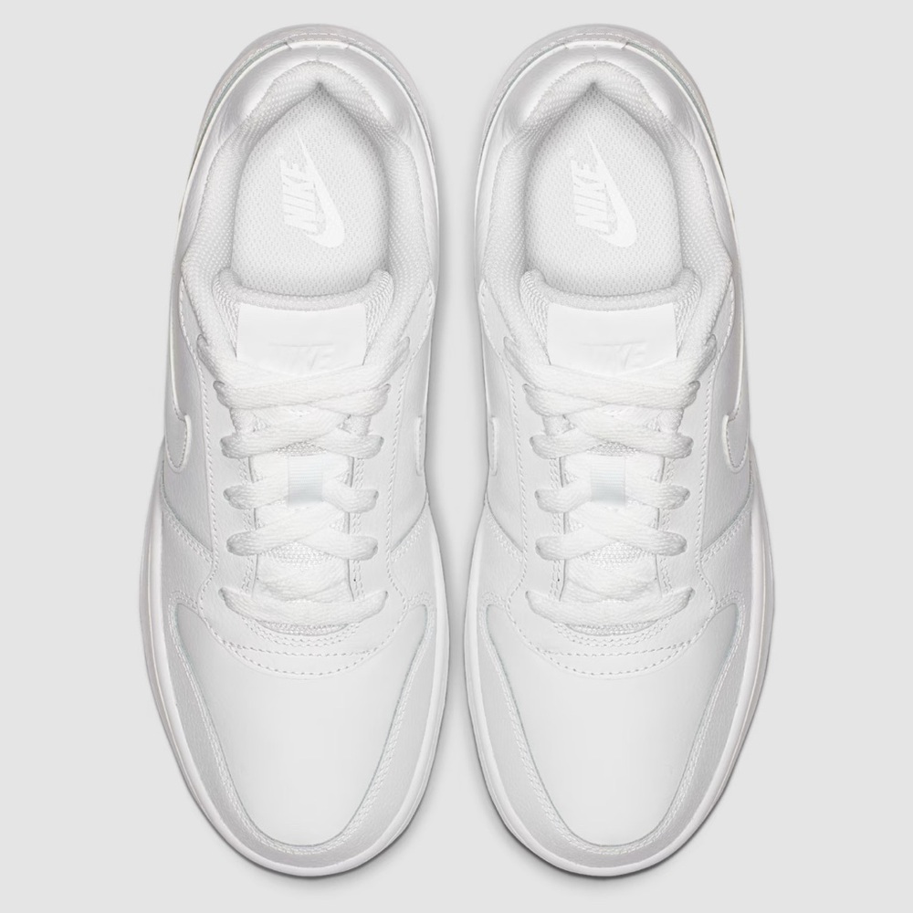 🧡 NIKE 🧡 White Leather Ebernon Low - Brand NEW in Box - Size 6 - Picture 4 of 7